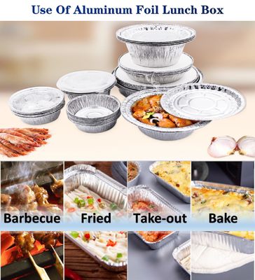Ανθεκτικοί στη θερμότητα, φιλικοί προς το περιβάλλον, προσαρμόσιμοι κουτιά με φαγητό από φύλλο αλουμινίου και δοχεία τροφίμων για συσκευασία τροφίμων